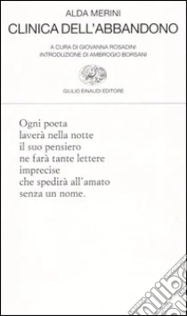 Clinica dell'abbandono libro di Merini Alda