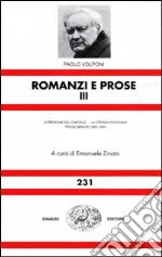 Romanzi e prose (3) libro di Volponi Paolo