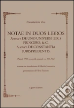Vico Giambattista; Lomonaco F. (cur.)