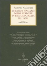 Vallisneri Antonio; Generali D. (cur.)