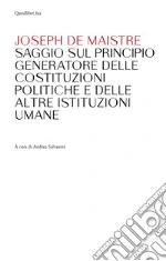 Maistre Joseph de; Salvatore A. (cur.)
