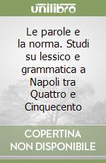 Le parole e la norma. Studi su lessico e grammatica a Napoli tra Quattro e Cinquecento libro di Montanile Milena
