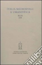 Italia medievale e umanistica (49) libro