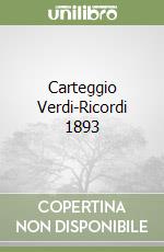 Verdi Giuseppe; Ricordi Giulio; De Cicco D. (cur.)