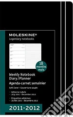 Moleskine Agenda 18 mesi 2011/2012 - Pocket Nera Morbida articolo per la scrittura di Weekly Notebook Black Soft