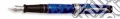 Stilo a pistone in Auroloide, fin. cromate. Blu. scrittura